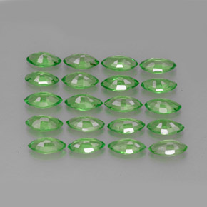 Gemas de granate tsavorita verde natural de  ct, marquesa, VS