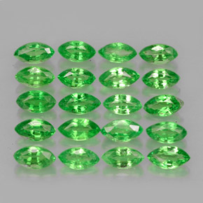 Gemas de granate tsavorita verde natural de  ct, marquesa, VS