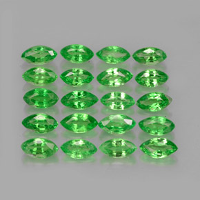 Gemas de granate tsavorita verde natural de  ct, marquesa, VS