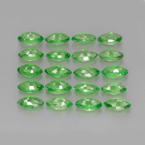 Gemas de granate tsavorita verde natural de  ct, marquesa, VS