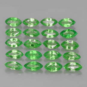 Gemas de granate tsavorita verde natural de  ct, marquesa, VS