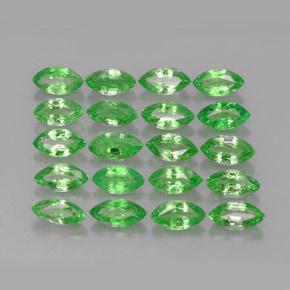 Gemas de granate tsavorita verde natural de  ct, marquesa, VS