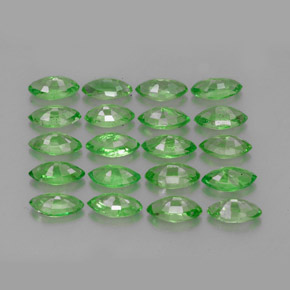 Gemas de granate tsavorita verde natural de  ct, marquesa, VS