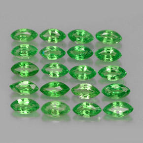 Gemas de granate tsavorita verde natural de  ct, marquesa, VS