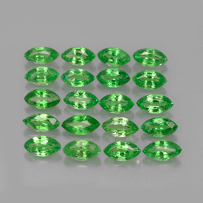 Gemas de granate tsavorita verde natural de  ct, marquesa, VS