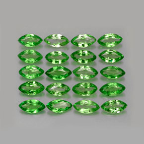 Gemas de granate tsavorita Verde cromo natural de 3.39 ct, Marquesa, VS