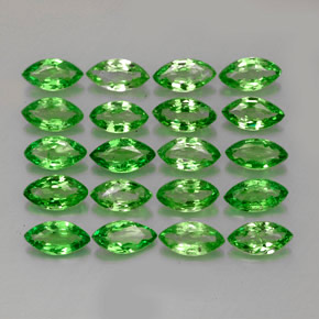 Gemas de granate tsavorita Verde cromo natural de 3.39 ct, Marquesa, VS