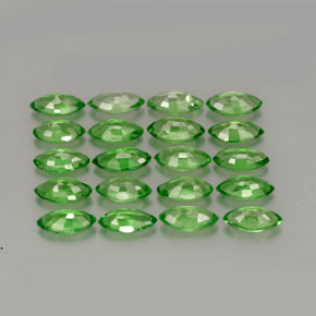 Gemas de granate tsavorita Verde cromo natural de 3.39 ct, Marquesa, VS