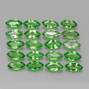 Gemas de granate tsavorita verde natural de 2,82 ct, marquesa, VS