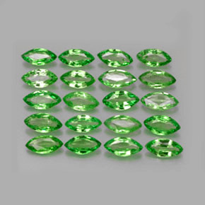 Gemas de granate tsavorita verde natural de 2,82 ct, marquesa, VS