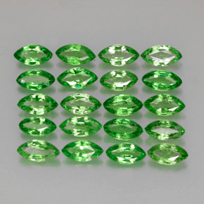 Gemas de granate tsavorita verde natural de  ct, marquesa, VS