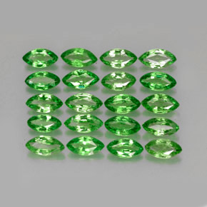 Gemas de granate tsavorita verde natural de  ct, marquesa, VS