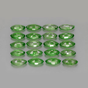 Gemas de granate tsavorita verde natural de  ct, marquesa, VS