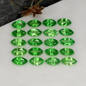 Gemas de granate tsavorita verde natural de 3,86 ct, marquesa, VS