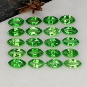 Gemas de granate tsavorita verde natural de 3,86 ct, marquesa, VS