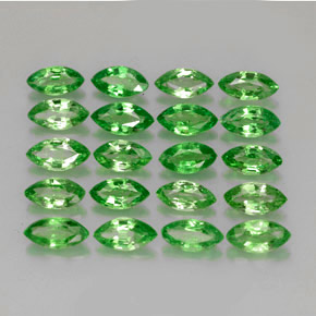 Gemas de granate tsavorita verde natural de  ct, marquesa, VS
