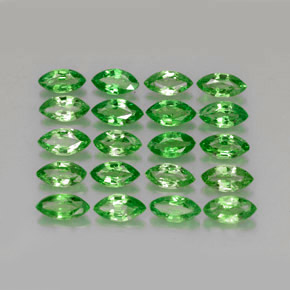 Gemas de granate tsavorita verde natural de  ct, marquesa, VS