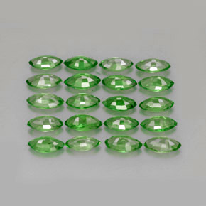 Gemas de granate tsavorita verde natural de  ct, marquesa, VS