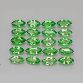 Gemas de granate tsavorita Verde cromo natural de  ct, Marquesa, VS