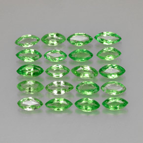 Gemas de granate tsavorita verde natural de  ct, marquesa, VS
