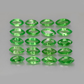 Gemas de granate tsavorita verde natural de 3,40 ct, marquesa, VS