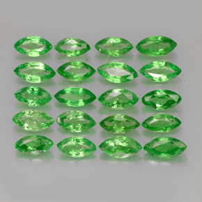 Gemas de granate tsavorita verde natural de 3,40 ct, marquesa, VS