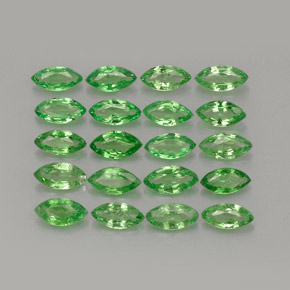 Gemas de granate tsavorita verde natural de 3,00 ct, marquesa, VS