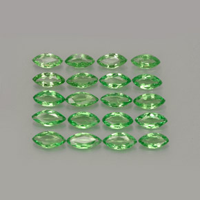 Gemas de granate tsavorita verde natural de  ct, marquesa, VS