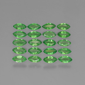 Gemas de granate tsavorita verde natural de 2,87 ct, marquesa, VS