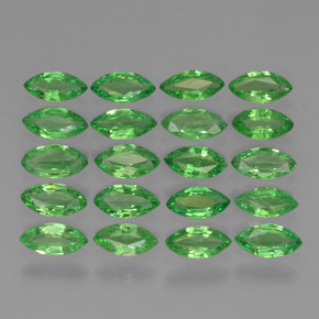 Gemas de granate tsavorita verde natural de 2,87 ct, marquesa, VS