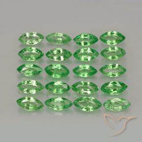 Gemas de Granate Tsavorita Verde eléctrico natural de 3.40 ct, Marquesa, VS