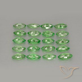 Gemas de Granate Tsavorita Verde eléctrico natural de 3.40 ct, Marquesa, VS