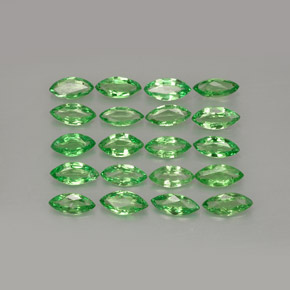 Gemas de granate tsavorita verde natural de  ct, marquesa, VS