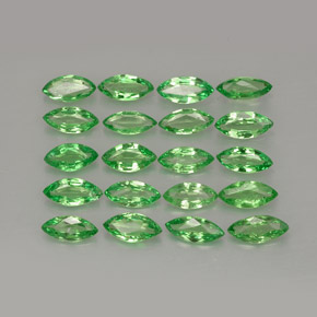 Gemas de granate tsavorita verde natural de  ct, marquesa, VS