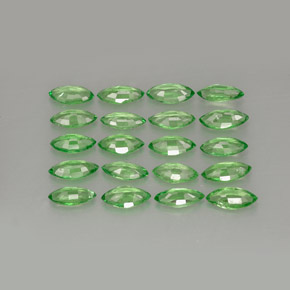 Gemas de granate tsavorita verde natural de  ct, marquesa, VS