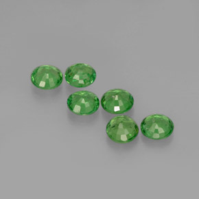 Gemas de granate tsavorita verde natural de  ct, corte redondo, VS