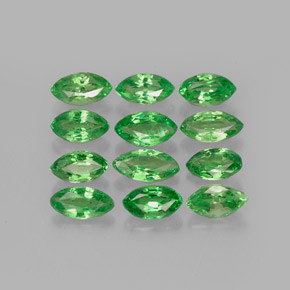 Gemas de granate tsavorita verde natural de  ct, marquesa, VS