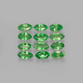 Gemas de granate tsavorita verde natural de  ct, marquesa, VS