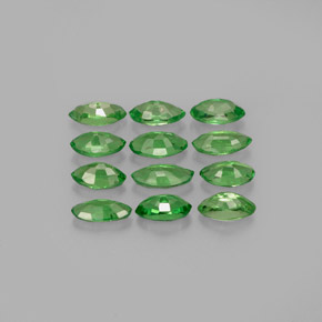 Gemas de granate tsavorita verde natural de  ct, marquesa, VS