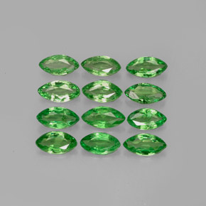 Gemas de granate tsavorita verde natural de  ct, marquesa, VS