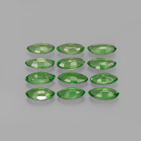 Gemas de granate tsavorita verde natural de  ct, marquesa, VS