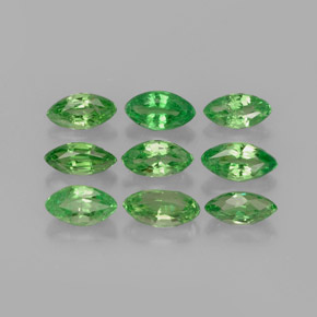 Gemas de granate tsavorita Verde cromo natural de  ct, Marquesa, VVS-VS
