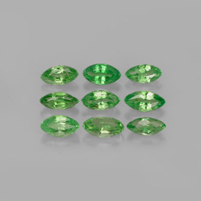 Gemas de granate tsavorita Verde cromo natural de  ct, Marquesa, VVS-VS