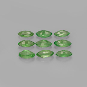 Gemas de granate tsavorita Verde cromo natural de  ct, Marquesa, VVS-VS