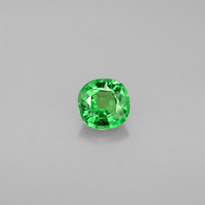 Granate tsavorita verde natural de 0,46 ct, corte cojín, VS-SI