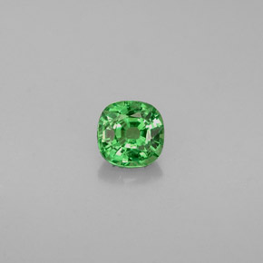Granate tsavorita verde natural de 0,48 ct, corte cojín, VS