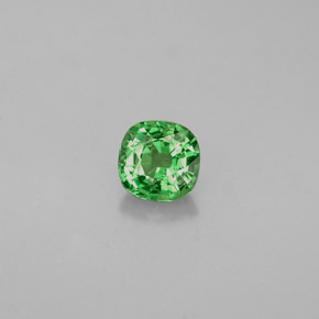 Granate tsavorita verde natural de 0,48 ct, corte cojín, VS