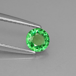 granate tsavorita Verde natural de 0.40 ct, Corte Redondo, VS