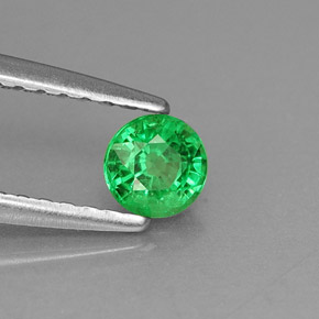 Granate tsavorita verde natural de 0,30 ct, corte redondo, VS
