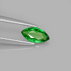 Granate tsavorita verde natural de 0,41 ct, marquesa, VS